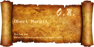 Obert Margit névjegykártya